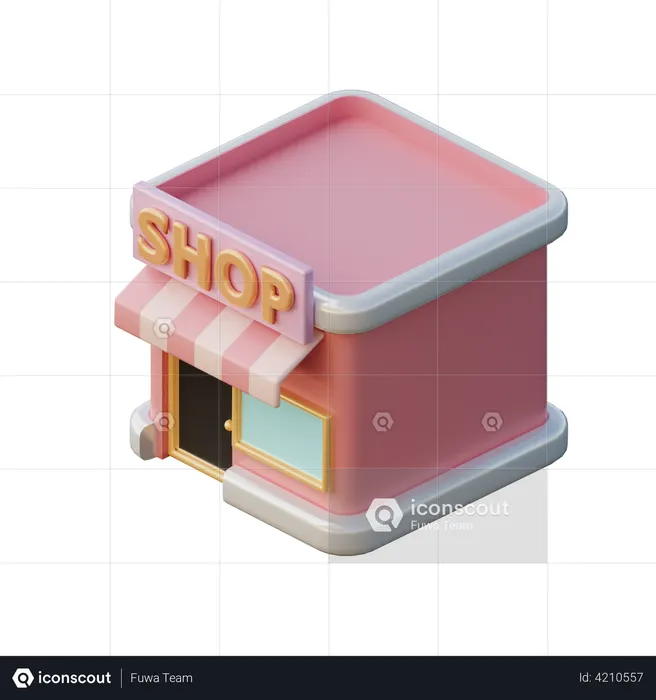 Shop  3D Icon