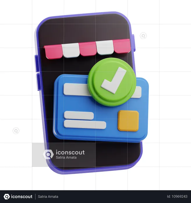 매장 카드 결제  3D Icon