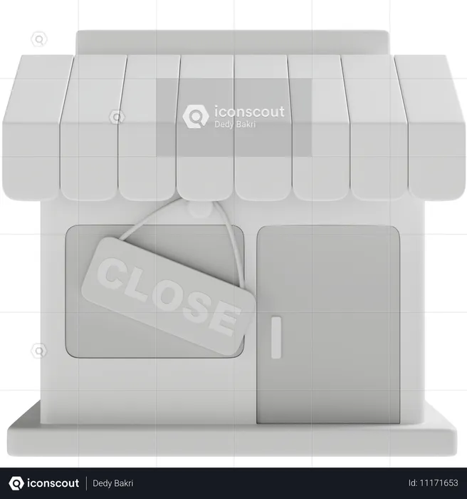 Shop Closed  3D Icon