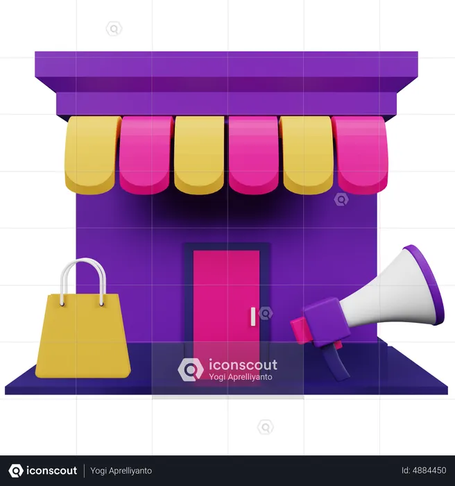 Shop Marketing  3D Icon