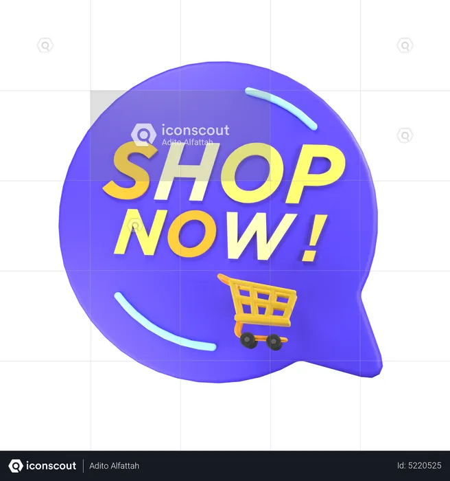 Shop Now  3D Icon