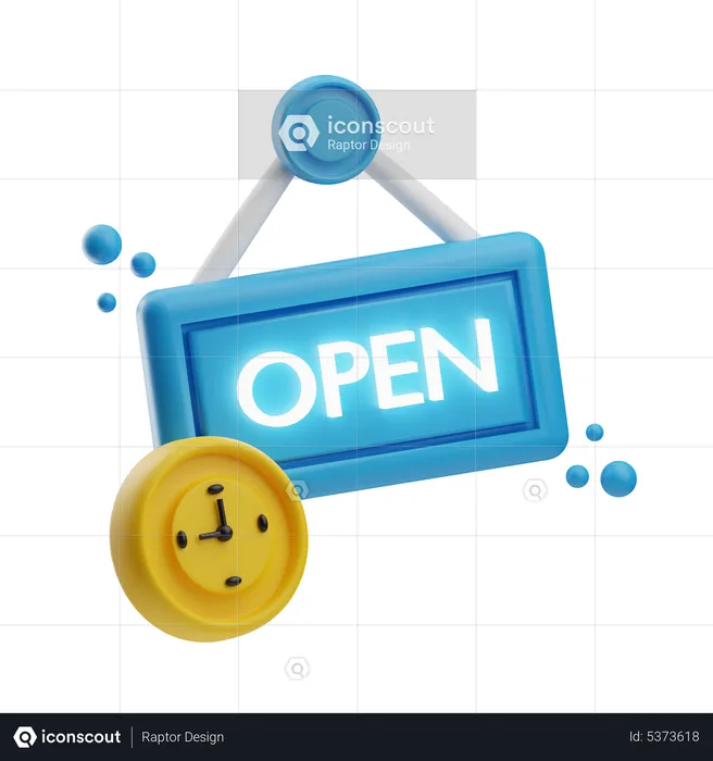 Shop Open Time  3D Icon