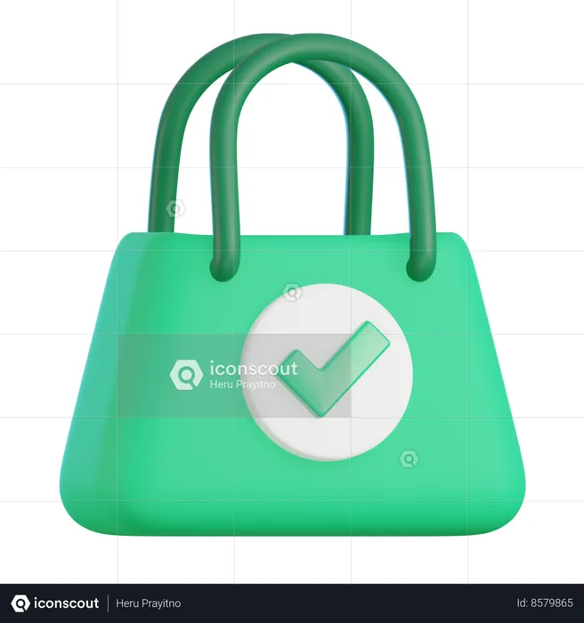 Shopping Accept  3D Icon