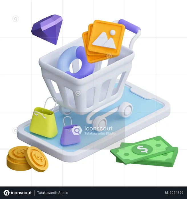 Shopping Analysis  3D Icon
