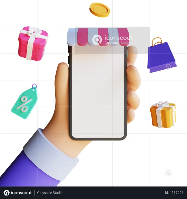 Shopping App  3D Icon