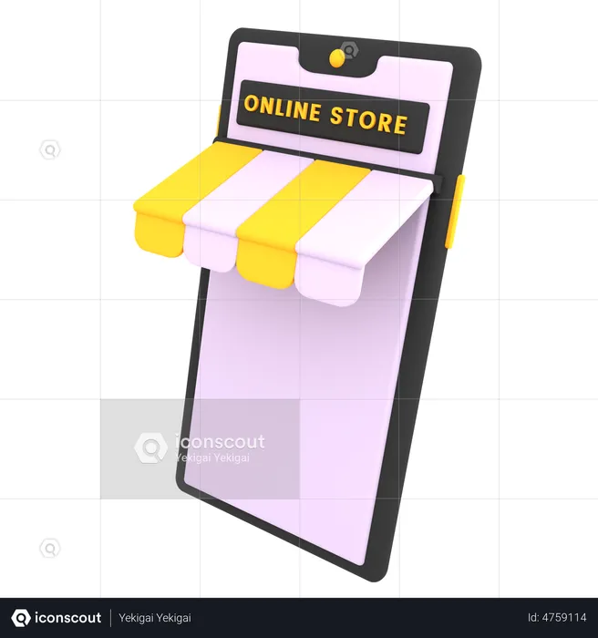 Shopping App  3D Illustration