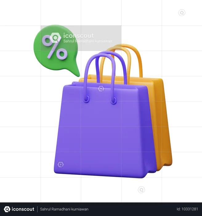 쇼핑백  3D Icon