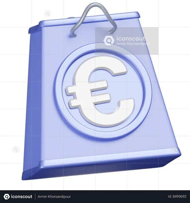 Shopping Bag Euro  3D Icon