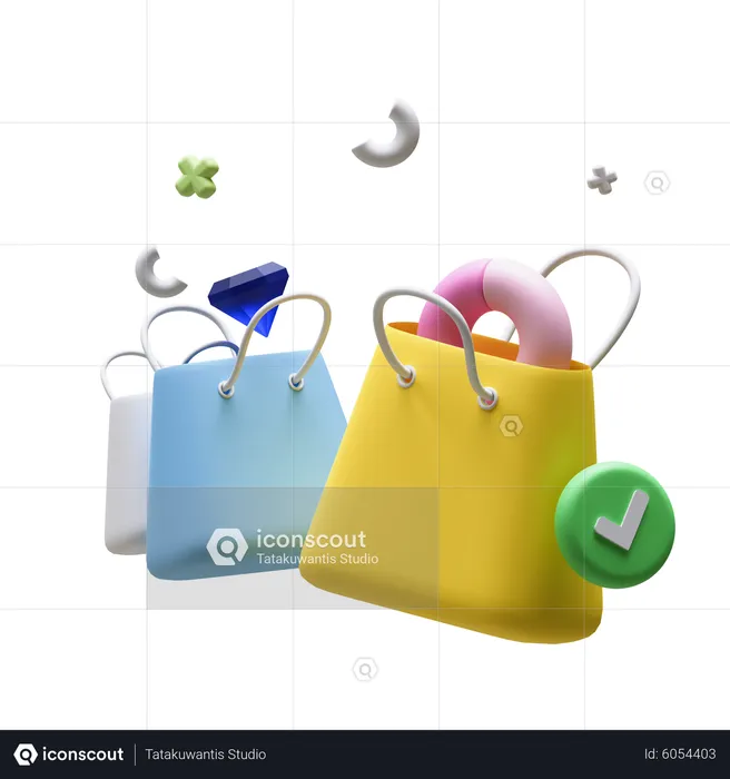 Shopping Bags  3D Icon