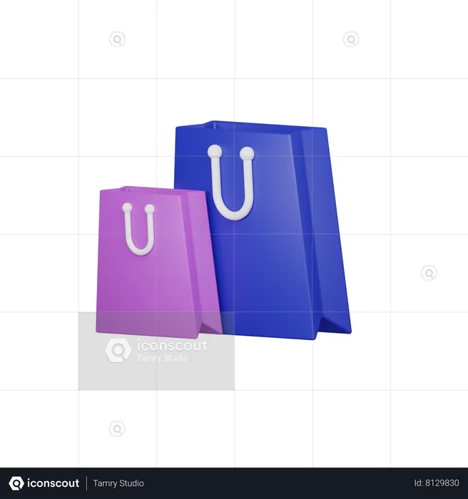 Shopping Bags  3D Icon