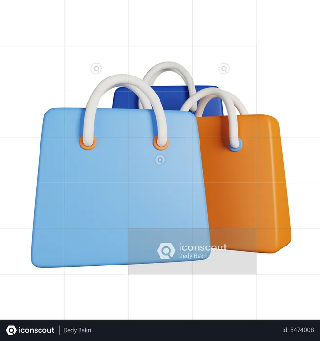 Shopping Bags 3D Icon  3D Icon