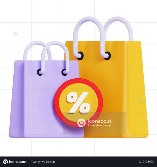 Shopping Bags  3D Icon