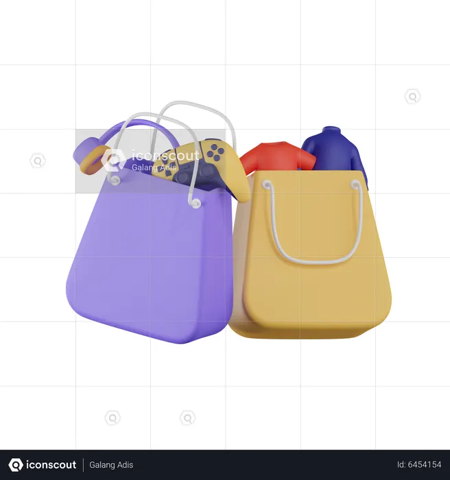 Shopping Bags  3D Illustration