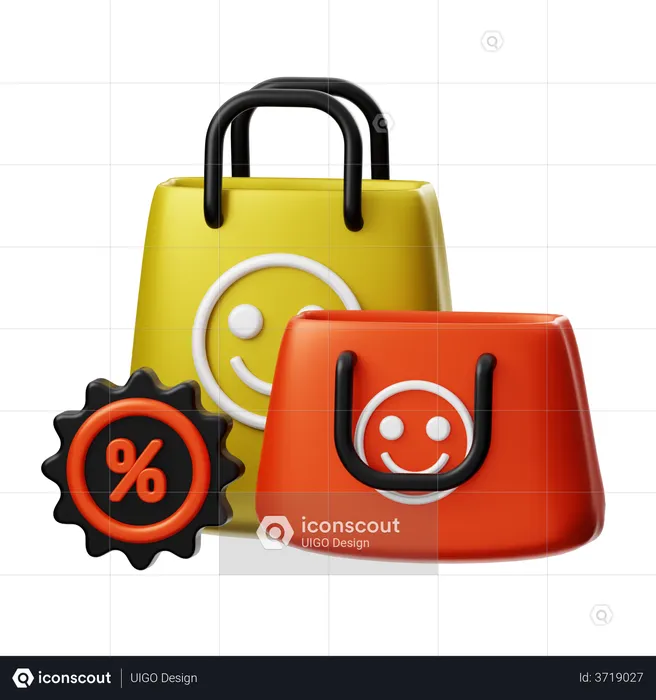 Shopping Bags  3D Illustration