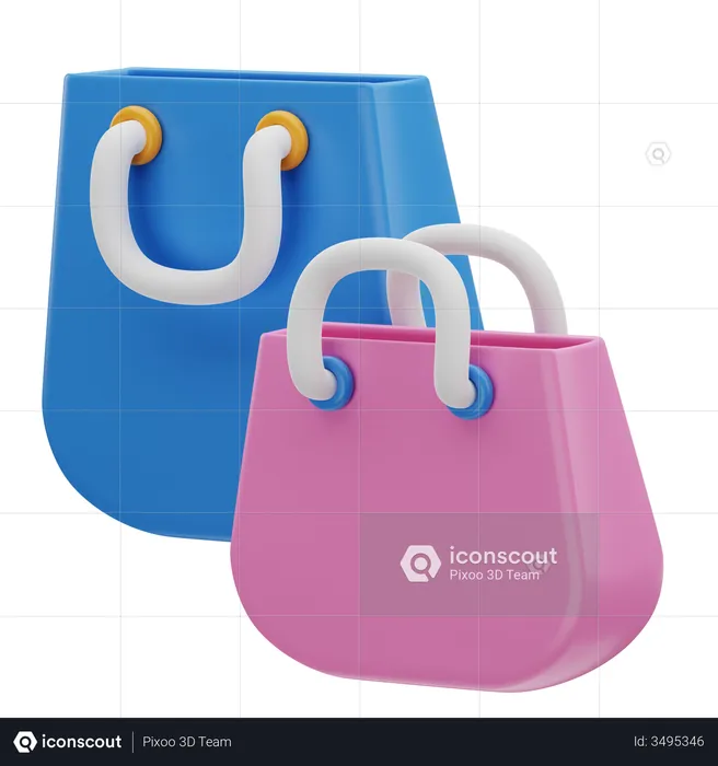 Shopping Bags  3D Illustration