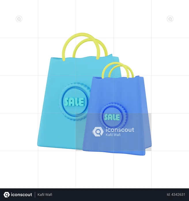 Shopping Bags  3D Illustration