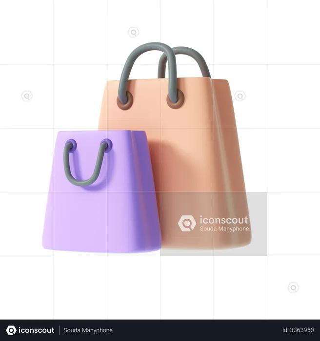 Shopping Bags  3D Illustration