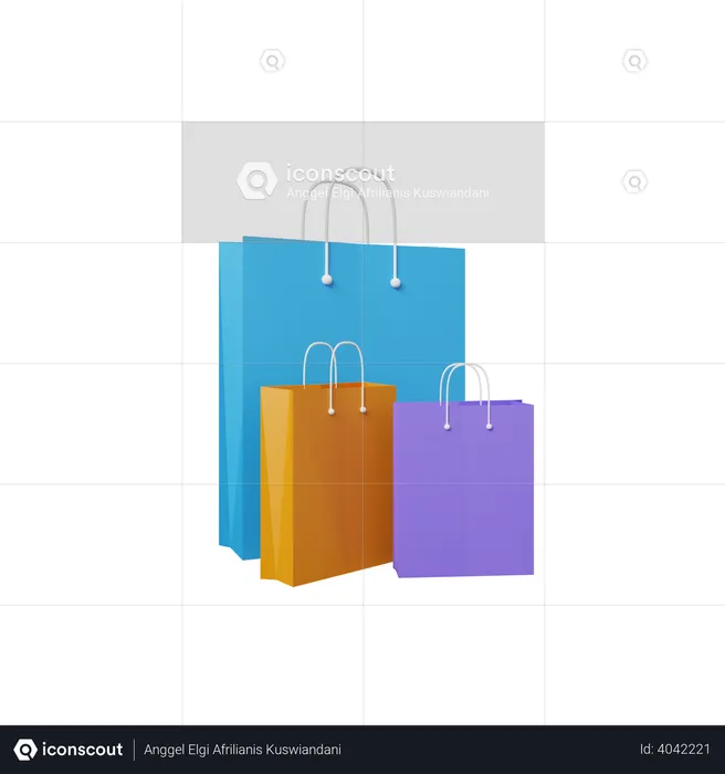Shopping bags  3D Illustration