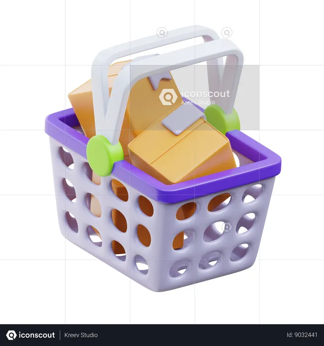 Shopping basket  3D Icon