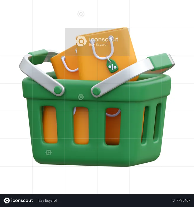 Shopping Basket  3D Icon