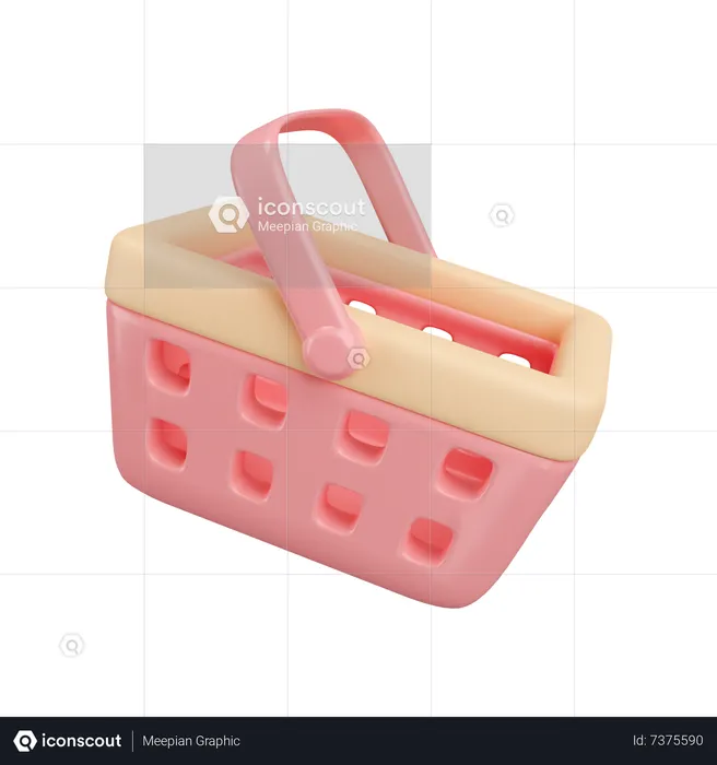 Shopping Basket  3D Icon