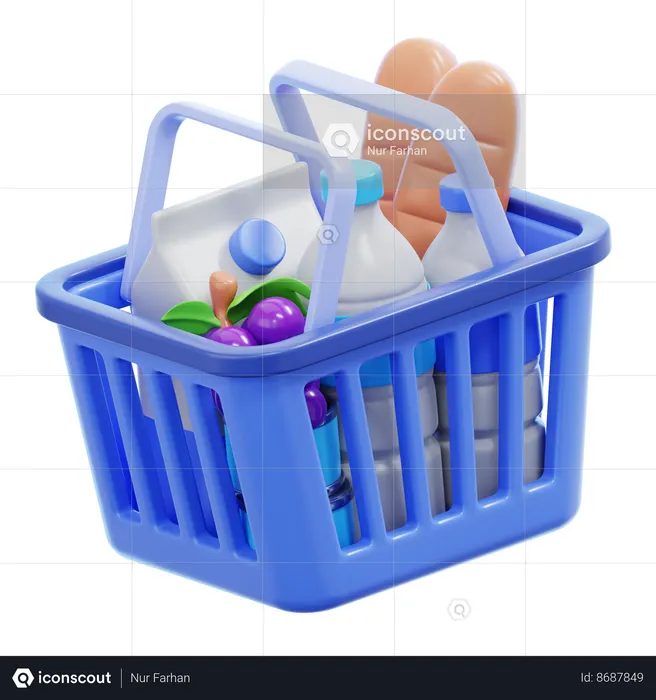 SHOPPING BASKET  3D Icon