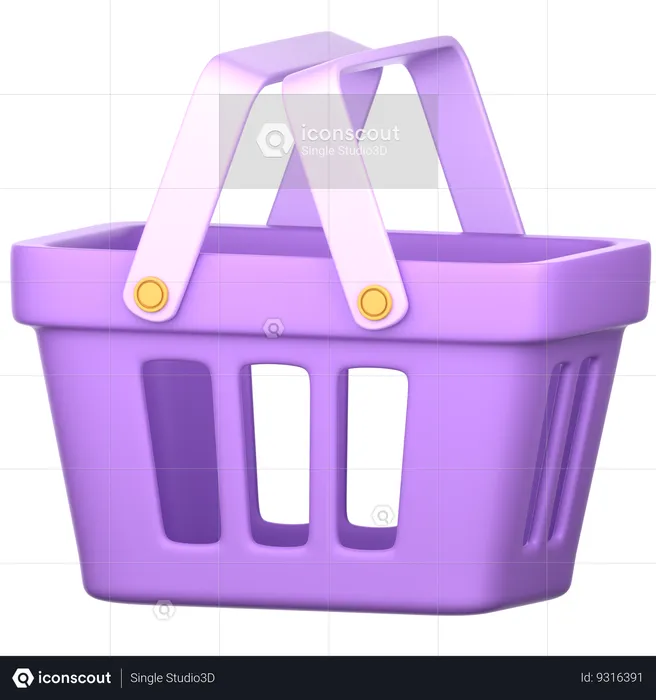 Shopping Basket  3D Icon