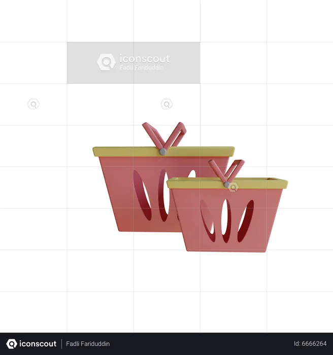 Shopping Basket  3D Icon