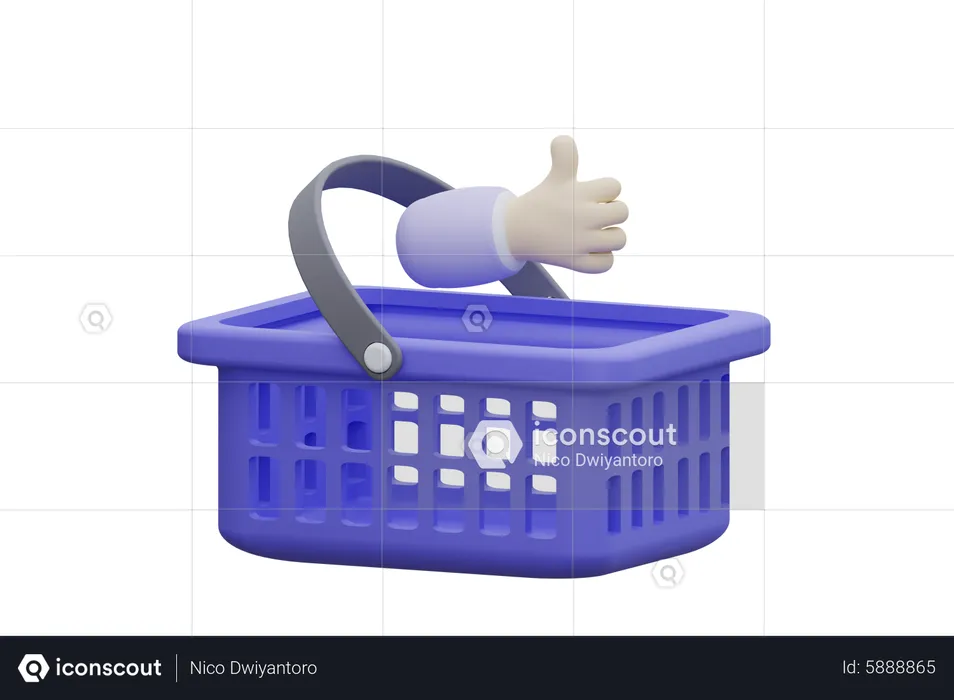 Shopping Basket  3D Icon