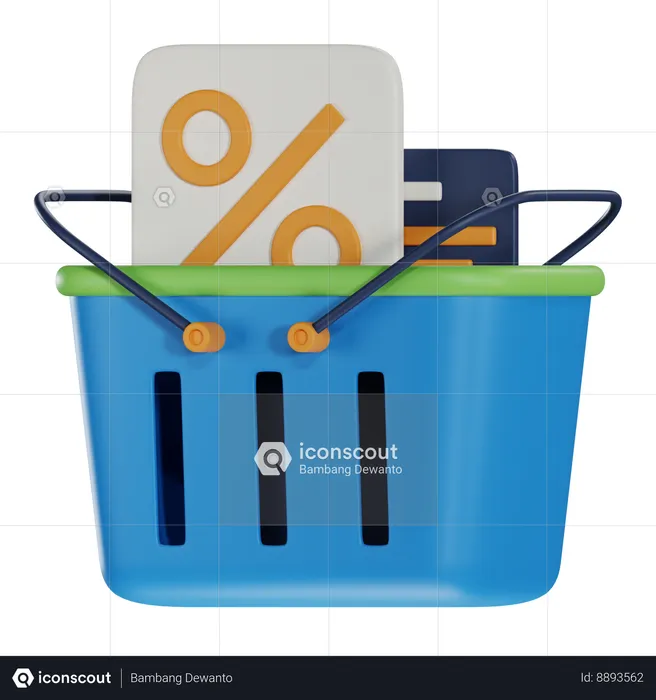 Shopping Basket  3D Icon