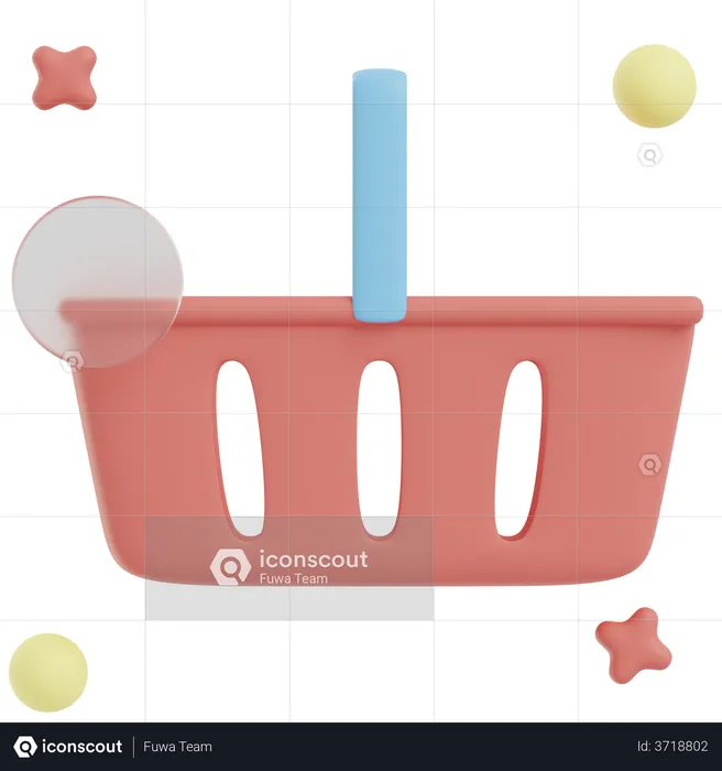 Shopping Basket  3D Illustration