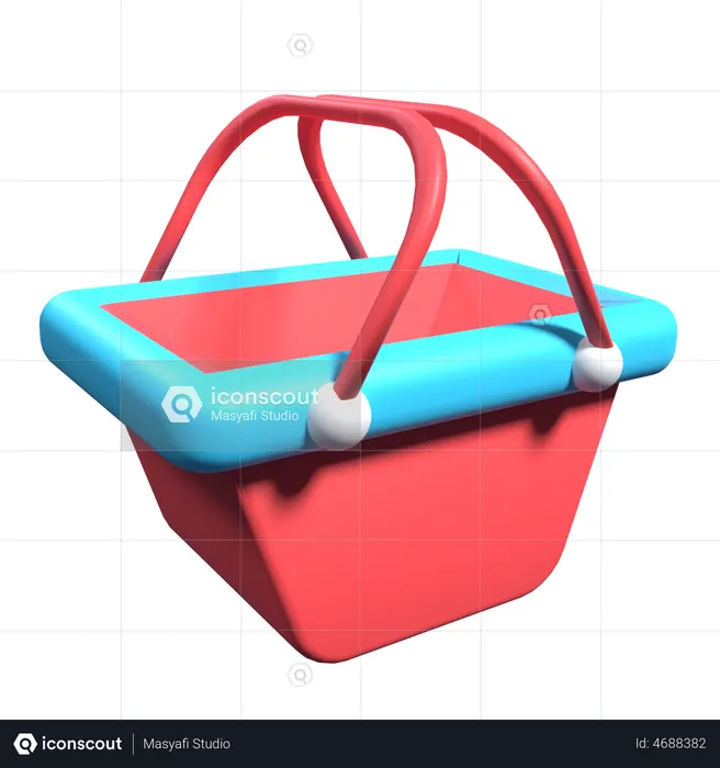 Shopping Basket  3D Illustration