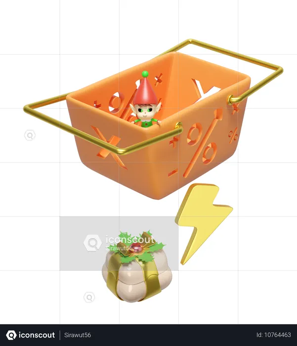 Shopping basket  3D Illustration