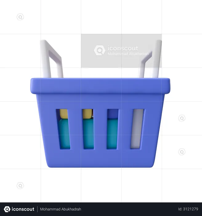 Shopping Basket  3D Illustration