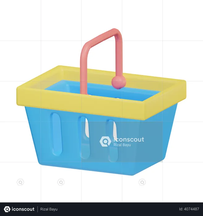 Shopping Basket  3D Illustration