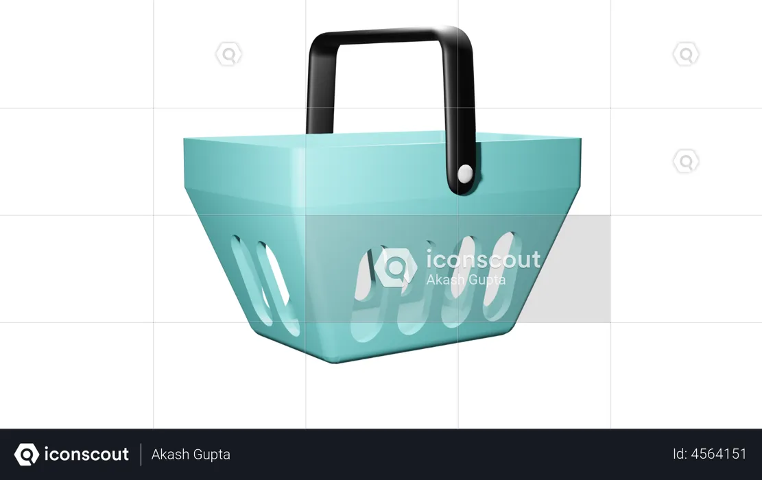 Shopping Basket  3D Illustration