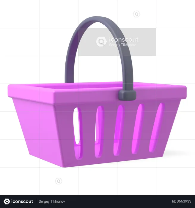 Shopping Basket  3D Illustration