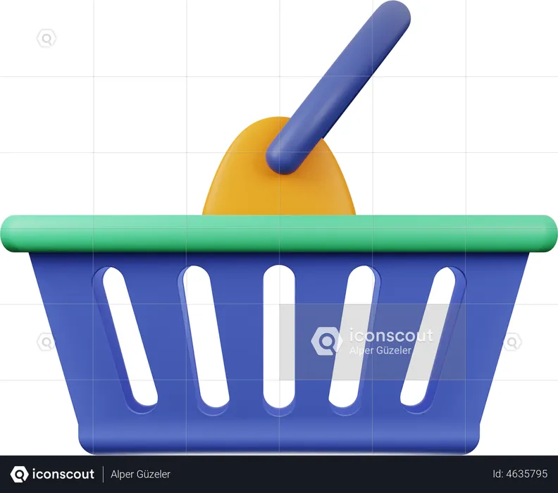 Shopping Basket  3D Illustration