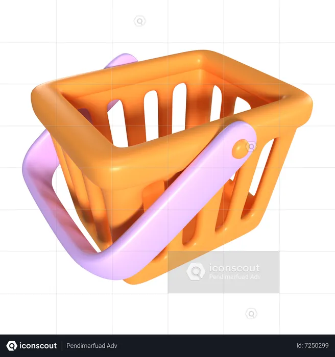 Shopping Basket Empty  3D Icon