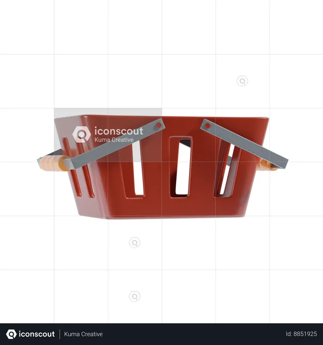 Shopping bucket  3D Illustration