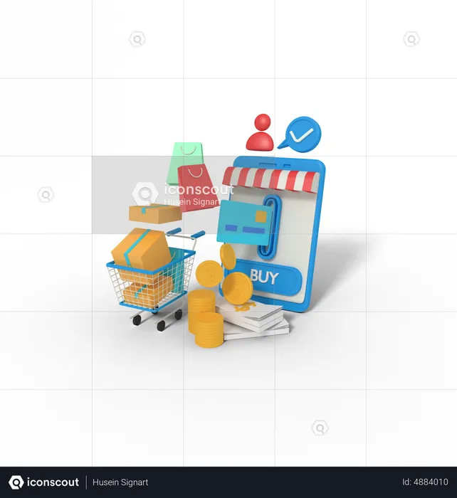 Shopping Card Payment  3D Icon
