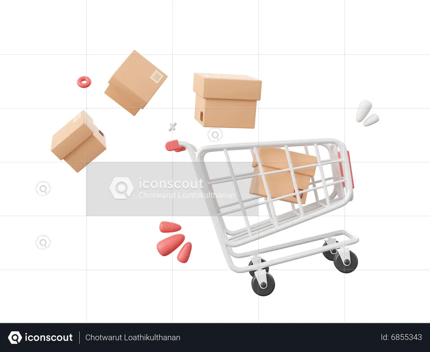 Shopping Cart  3D Icon