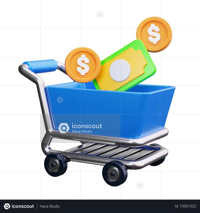 Shopping cart  3D Icon