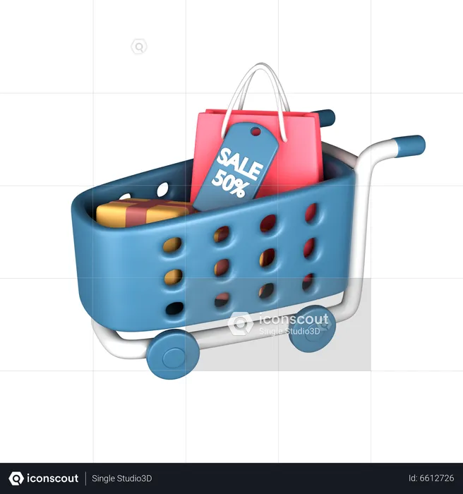 Shopping Cart  3D Icon