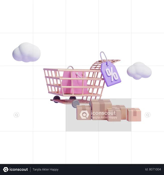 Shopping Cart  3D Icon