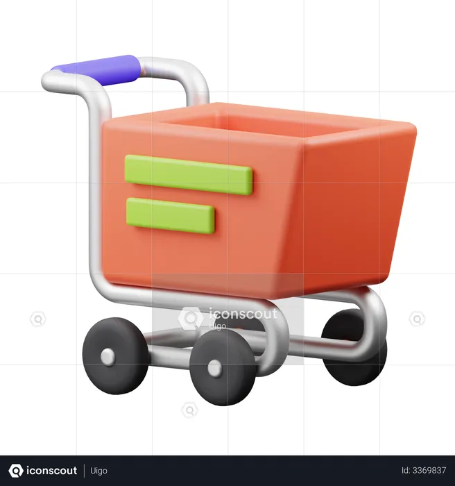 Shopping cart  3D Illustration