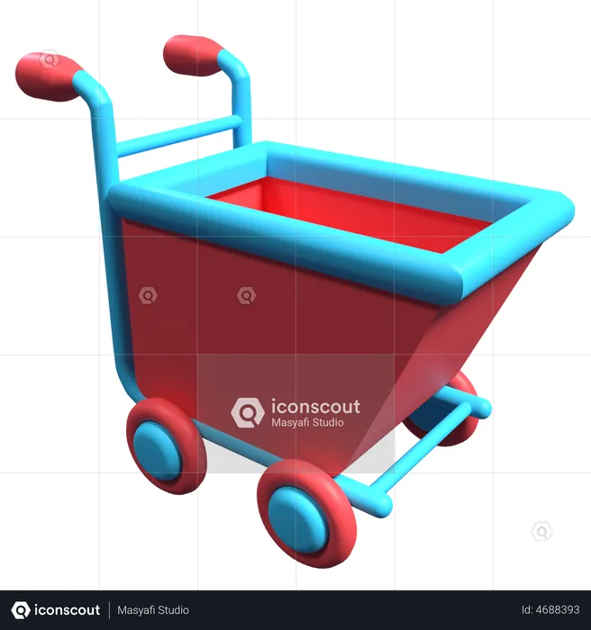 Shopping Cart  3D Illustration