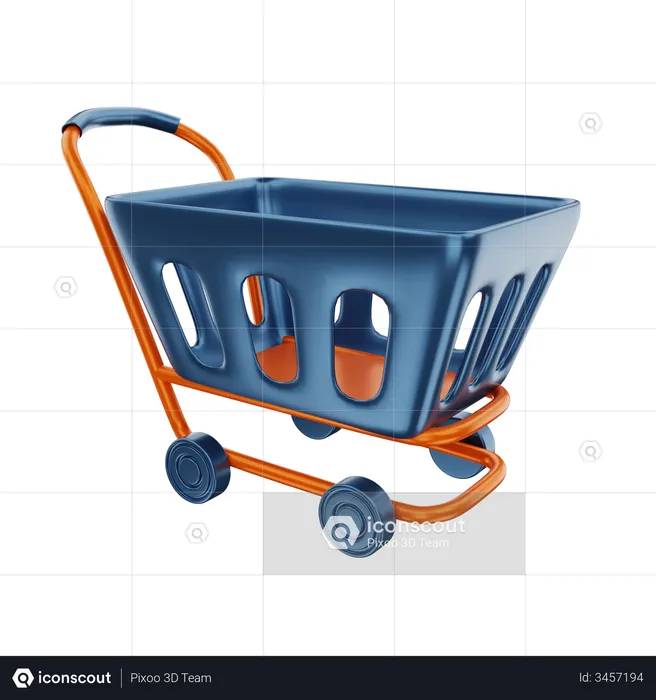 Shopping Cart  3D Illustration