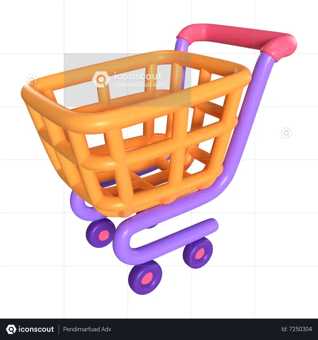 Shopping Cart Empty  3D Icon