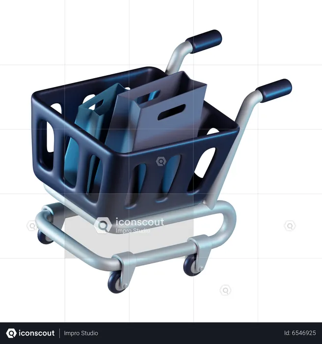 Shopping cart full  3D Icon